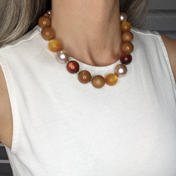 1960's BAUBLE BEAD NECKLACE 60's vintage - Picture 1 of 6